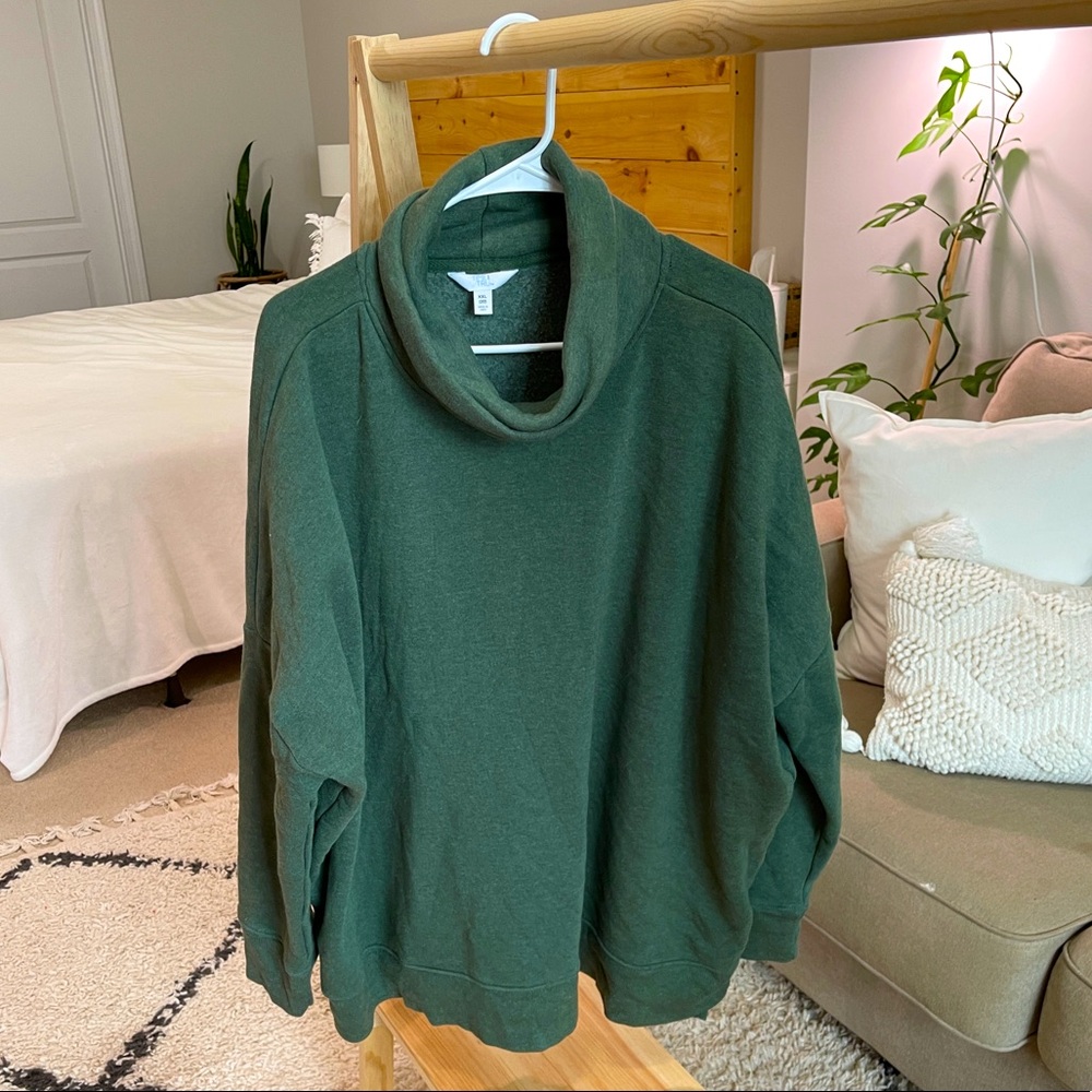 Green Cowl Neck Sweatshirt size XXL